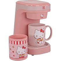 Uncanny Brands Hello Kitty Single Cup Coffee Maker Gift Set with 2