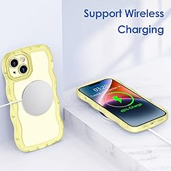 Anuck for iPhone 14 Plus Case Wavy Edge Clear Back