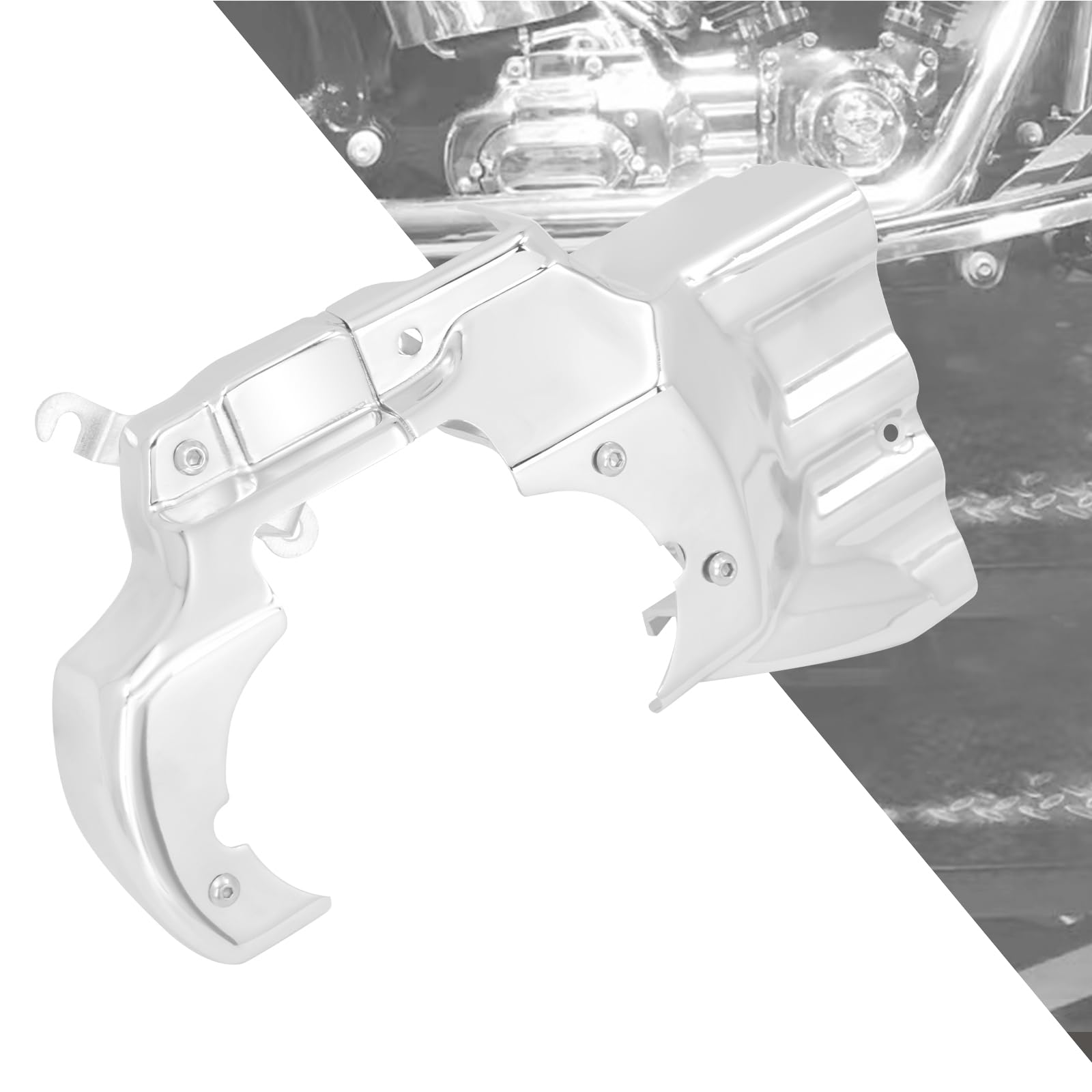Photo 1 of HDBUBALUS Motorcycle Engine Transmission Interface Cover Transmission Shroud Cover Fit For Harley Softail 2007-2017 Chrome