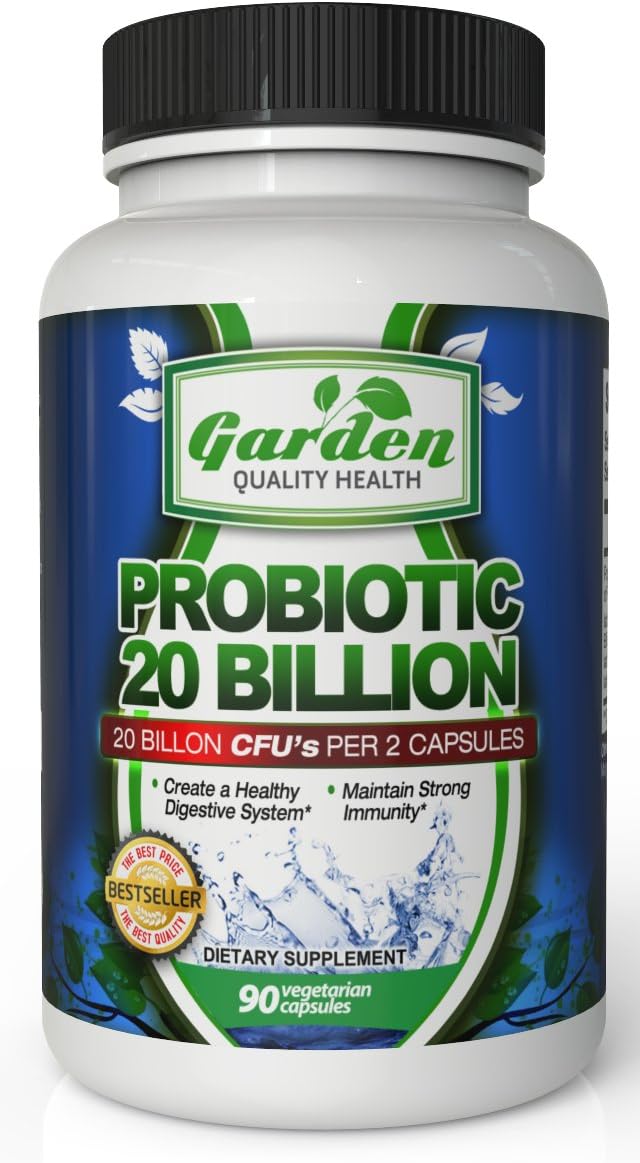 Probiotic 20 Billion Best Probiotic Supplement for Women, Men and Children ✭ Promotes Healthy Immune System, Colon and Digestive Health ✭ Proudly Made in The USA ✭ Easy to Swallow!