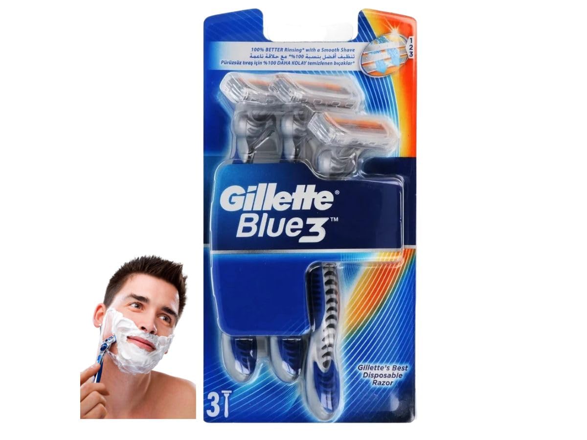 Gillette Blue 3 Razor – 3 Razors