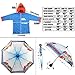 Nickelodeon Kids Paw Patrol Rain Wear, Umbrella And Poncho raincoat Set For Girls Ages 4-5, Blue/Red