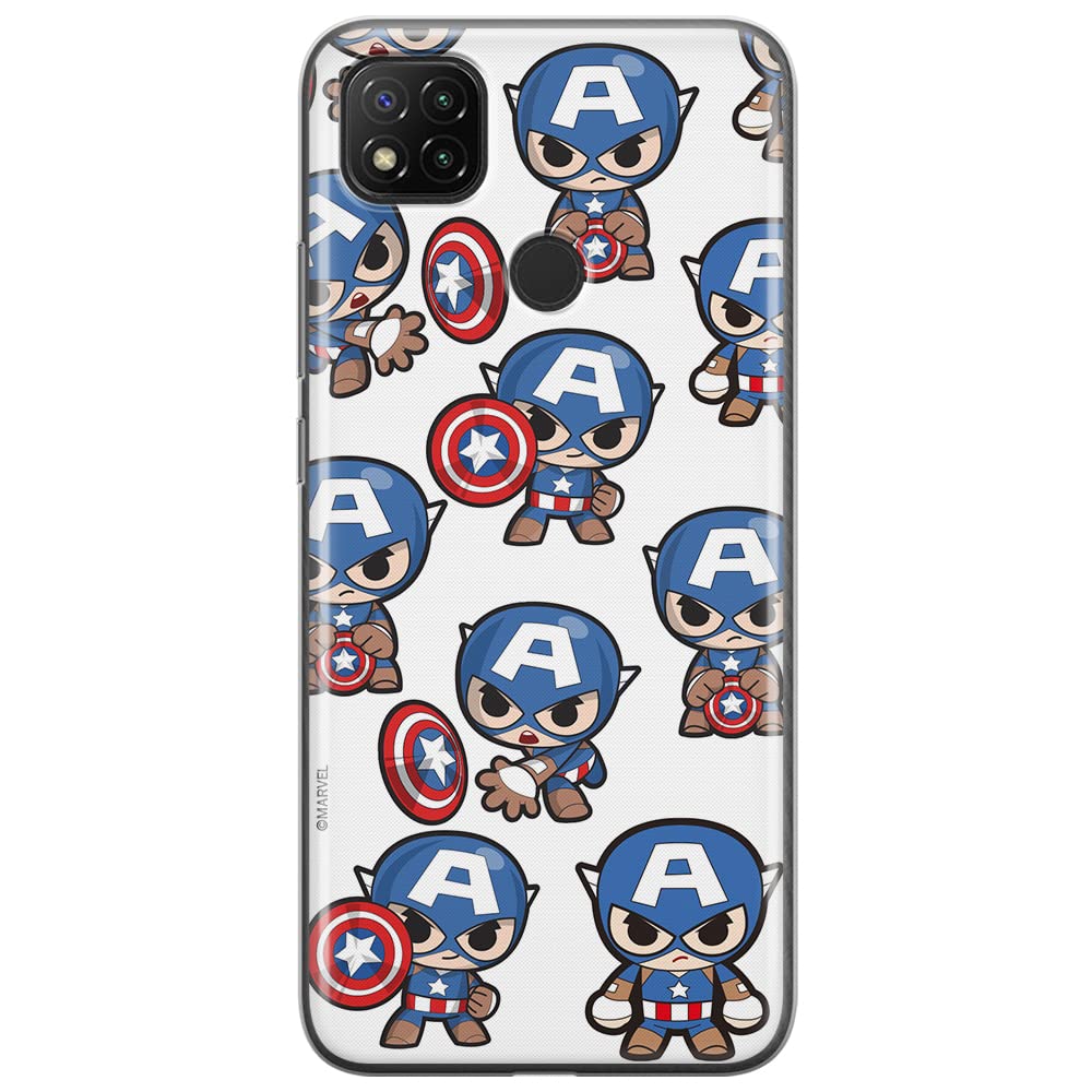 ERT GROUP mobile phone case for Xiaomi REDMI 9C original and officially Licensed Marvel pattern Captain America 029 optimally adapted to the shape of the mobile phone, case made of TPU