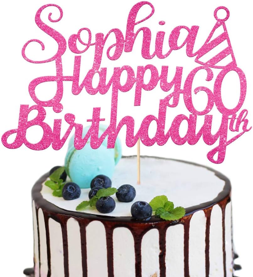 Edsg Personalised Happy Birthday Cake Topper All Ages Birthday