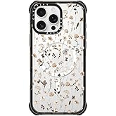 CASETiFY Ultra Impact iPhone 16 Pro Max Case [Strong Slim / 11.5ft 5X Militray Grade Drop Protection/Compatible with Magsafe] - Wildflower Friday - Clear Black