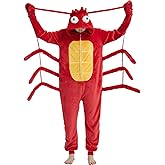 WEQJC Adult Onesie Pajamas Halloween Costume One-Piece Slim Fit Sleepwear Cosplay Suit for Mens Womens