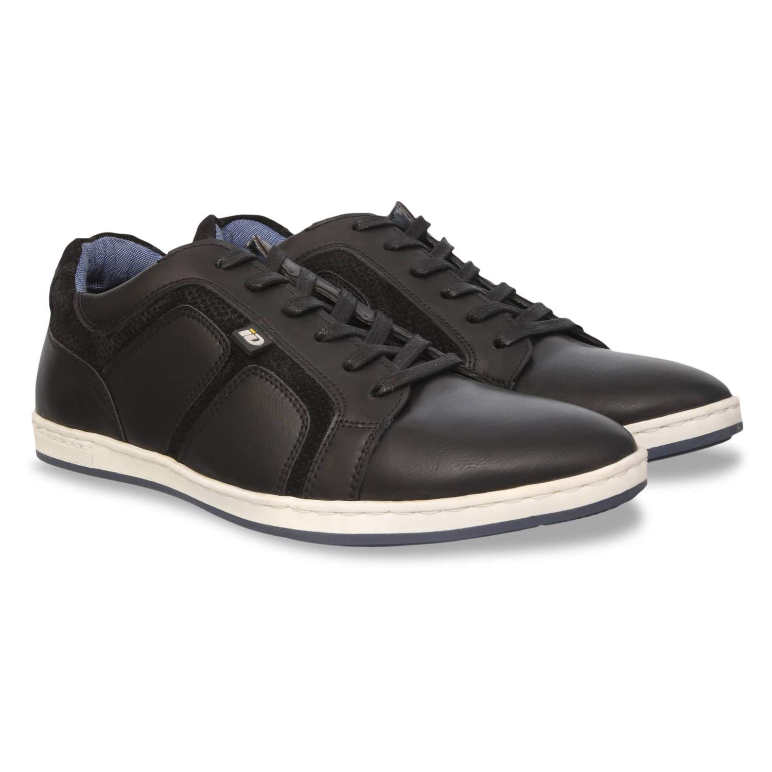 Buy ID Men's Leather Casual Shoes (Black) at Amazon.in