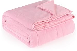 Uttermara Weighted Blankets for Adults, Uniformed Color Twin Size Blanket with Warm Flannel and Soft Brushed Fabric to Help with Better Sleep for All Seasons Sofa Bed Couch, 60" x 80” 20lbs Pink