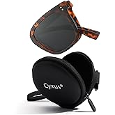 Cyxus Foldable Polarized Sunglasses for Women Men, 24g TR90 Trendy Square 99.99% UV Protection Beach Driving Outdoor P1577