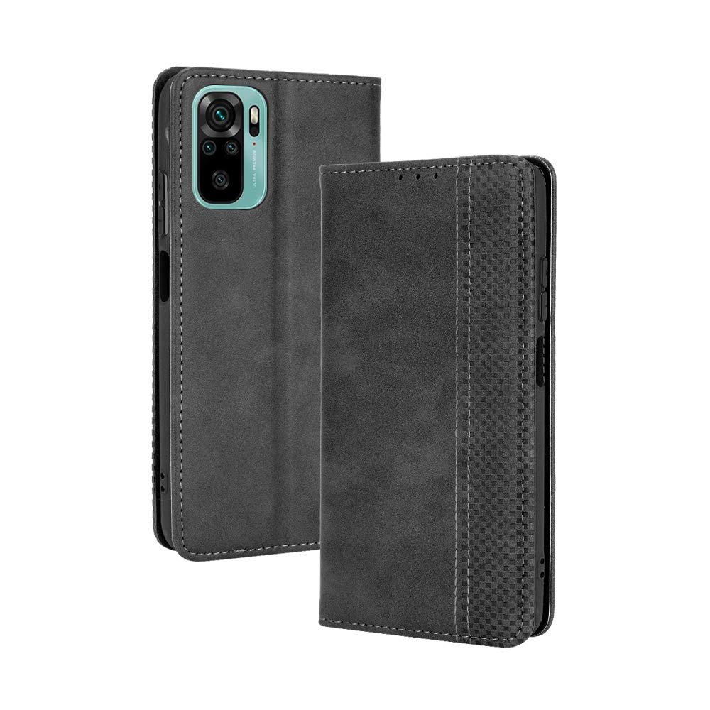 Xiaomi Redmi Note 10 4G/Note 10s Case [Wallet Case] [Kickstand] [Card Slots] [Magnetic Flip Cover] Compatible with Xiaomi Redmi Note 10 4G/Note 10s Smartphone(Black)