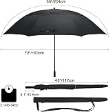 G4Free Golf Umbrella 55/63/69/72/80 Inch Windproof Double Canopy Auto Open view 6