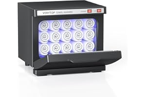 VERYTOP Hot Towel Warmer for Spa, 8.5L Small Towel Warmer Professional Mini Towel Warmer 2-in-1 Towel Heater for Facials, Towel Warmer Cabinet for Beauty Salon and Spa.(8.5L-Black)