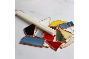 PIAOLGYI Stained Glass Copper Foiling Tool,Hand Foiler 7/32" Foil Crimper,Stained Glass Hand Foiler 7/32",White(Glass Don't Include)