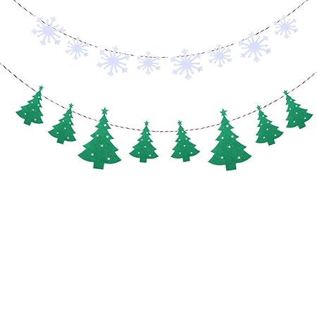 Oulii 2pcs 3m Ghirlande Bandiera Di Natale Con Disegno