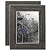 Americanflat 5x7 Picture Frame with Polished, Crystal Clear Glass - Set of 2 - Hampton Collection - Distressed Wood Picture Frames for Tabletop and Wall Display - Rustic Brown