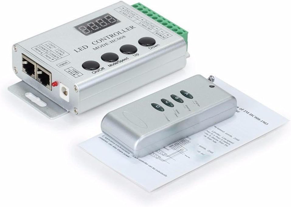 Feican Magic Color Controller DC 5V 12V HL1606,LPD6803,WS2801,TM1803,TM1809 ,etc LED Strip HC008 133 4 Button RF controller