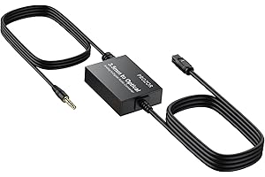 PROZOR 3.5mm to SPDIF Converter Analog to Digital Audio Cable ADC Adapter for Enhanced Sound Toslink Optical Output 3.5mm to Optical Cable for Gaming Consoles Computers and Projectors etc