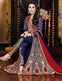 Blue Color Designer Partywear and Wedding Anarkali Suits with Churidar Salwar with Stitching