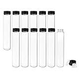Cadbibe 80ml Glass Clear Test Tubes with Screw Caps