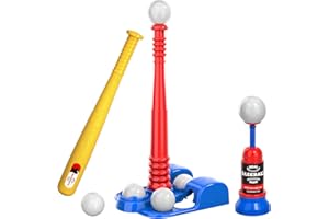 Bennol T Ball Set Toys for Kids 3-5 5-8, Kids Baseball Tee for Boys Toddlers, Auto Ball Launcher, Indoor Outdoor Outside Sports Tee Ball Set Toys Gifts for 3 4 5 6 Year Old Boys Toddler Kids