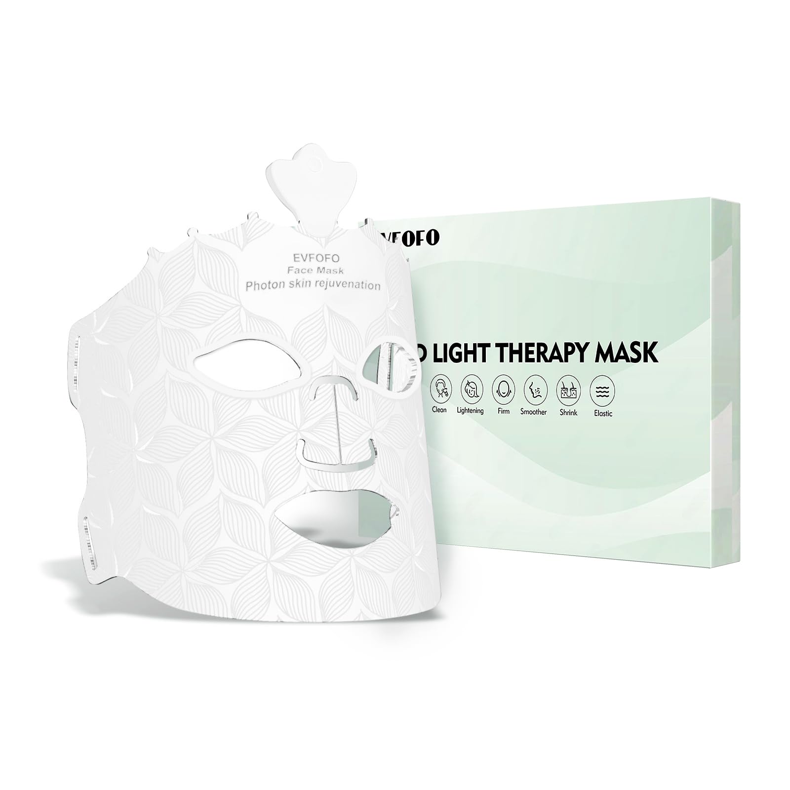 Photo 1 of Red Light Therapy Mask for Face, 7 Colors LED Face Mask Light Therapy At Home, Led Face Mask Light Therapy, White