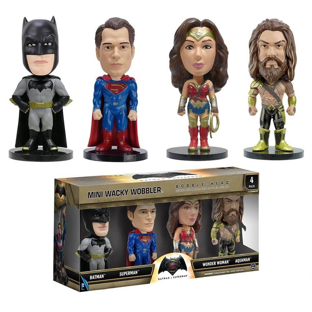 Funko - Wacky Wobbler - Batman V Superman - 4 Pack Mini