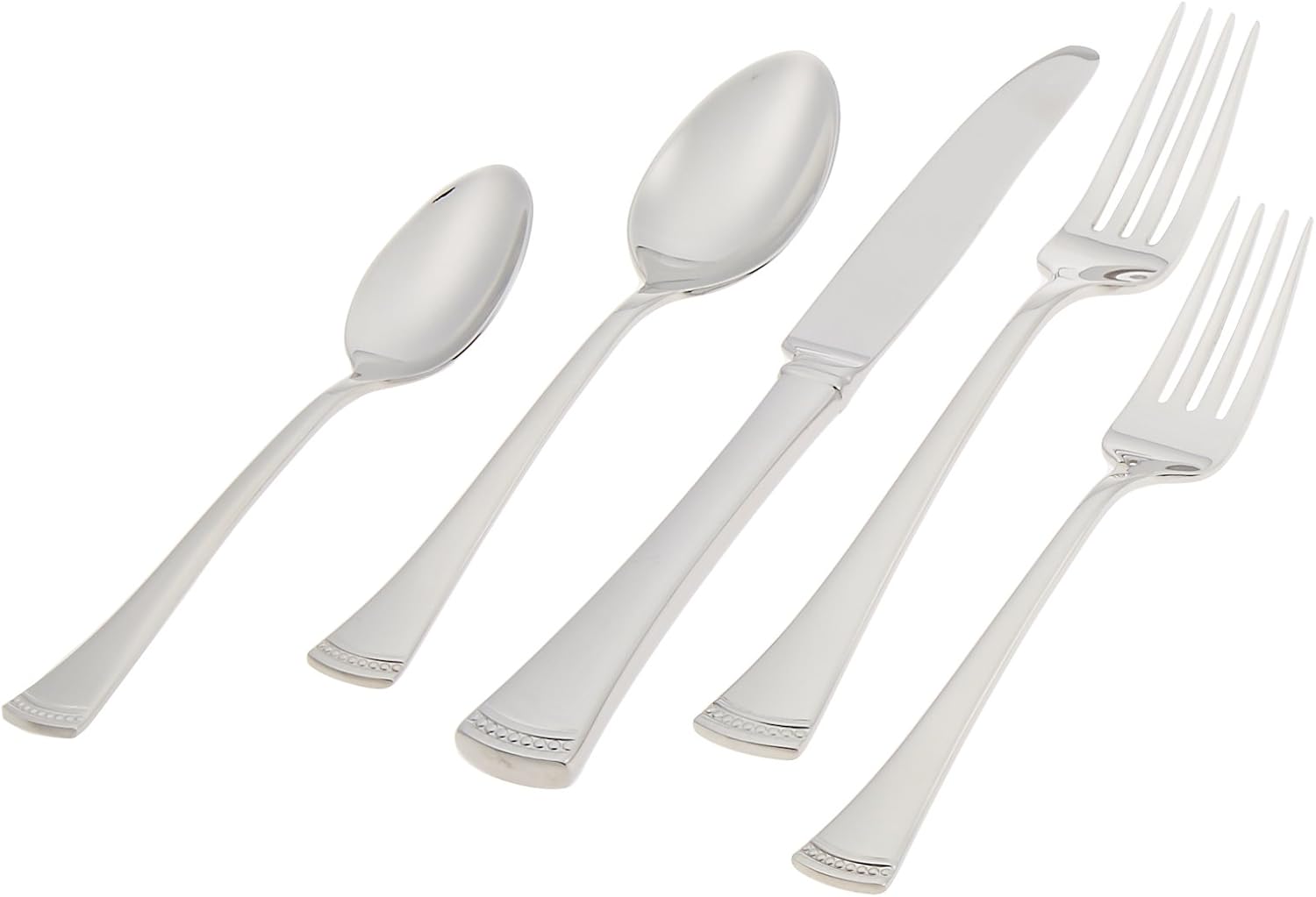  | Lenox Portola 65-Piece Flatware Set, 10.00 LB, Metallic: Flatware Sets