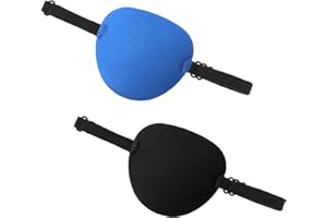 Sibba Adjustable Eye Patches for Adults Children Kids 2 PCS, Medical Eye Patch Adjustable, Adjustable Pirate Eye Patch for Left or Right Eyes Lazy Amblyopia and Cosplay