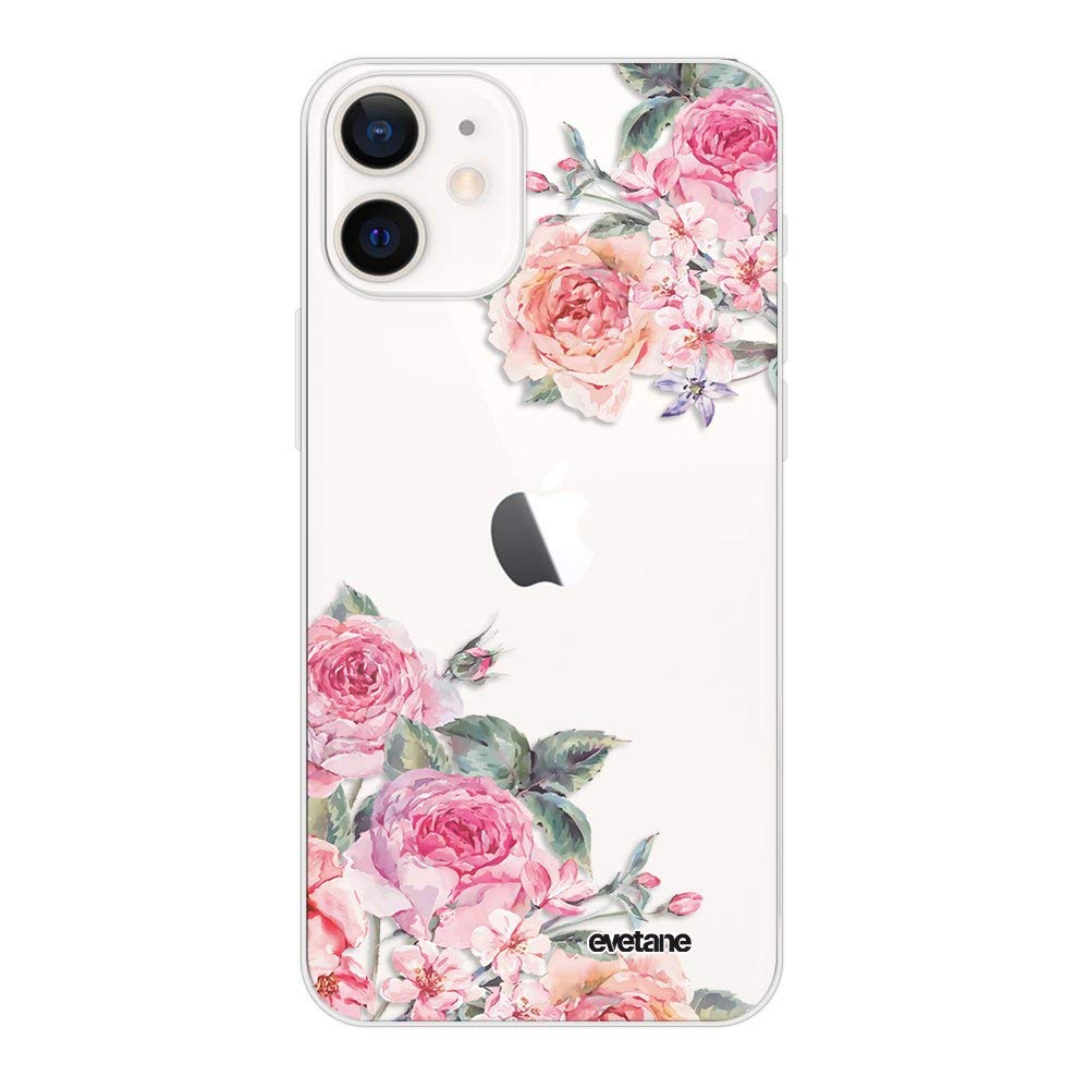 Evetane Cover for 5.4-Inch iPhone 12 Mini, Pink Roses — image 1