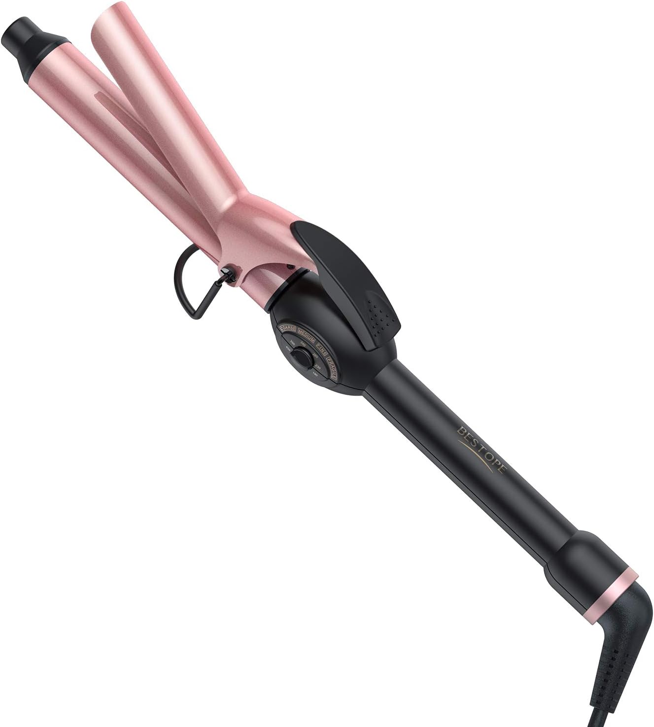 BESTOPE Curling Iron Wand 1 Inch Tourmaline Ceramic Curling Hair Curler with Anti-Scald Insulated Wand Tip (Include Glove)