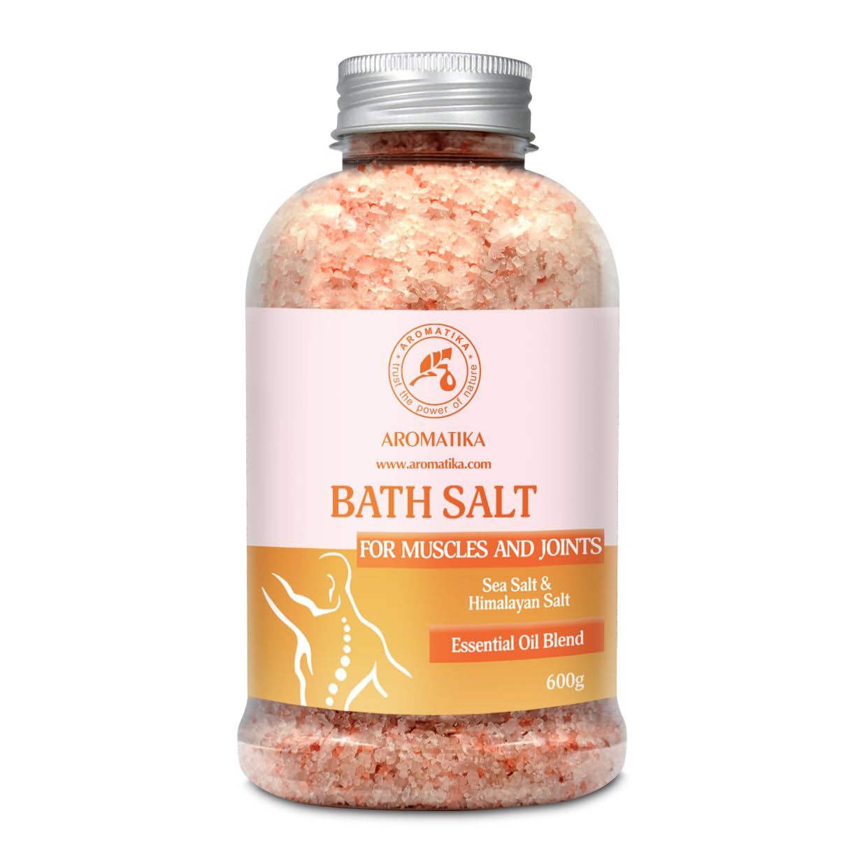 AROMATIKA Joint & Muscle Bath Salts – 600 g Natural Sea Salt Bath Soak with Lavender, Sage & Rosemary Essential Oils for Muscle Relief, Relaxation & Detox, Aromatherapy Soothing Spa Bath, Body Care