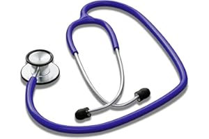 HCS MEDICAL SOLUTIONS HCS Blue Stethoscope - Premium Stainless Steel, Dual Head Medical Stethoscope for Nurses, Doctors, Veterinary - 22 inch Tubing