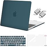 MOSISO Compatible with MacBook Air 13 inch Case 2026 2025 2024 2023 2022 M4 A3240 M3 A3113 M2 A2681,Plastic Hard Shell&Keyboard Cover&ScreenFilm&Type C for MacBook Air 13.6 inch Case, Teal Green