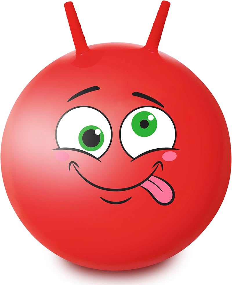 abeec Space Hopper Outdoor Toy Red Jumping Ball for Kids Garden Play