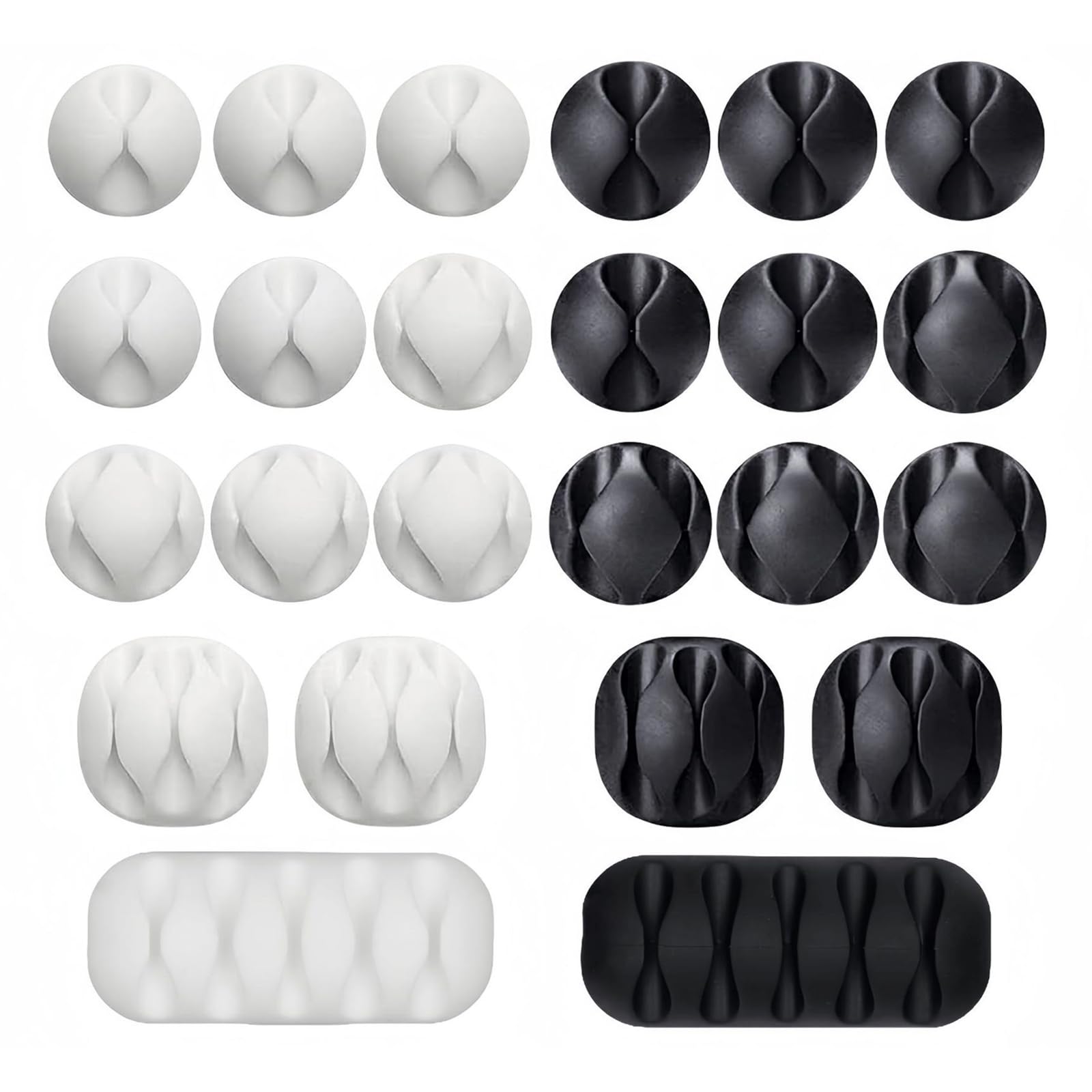 Cable Clips Holders,24 PCS Cables Management Cord Organiser Clips,Charging Cord Cable Management for USB Charging,Office, Car and Desk