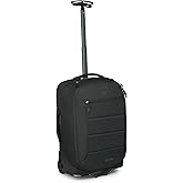 Osprey Ozone 2-Wheel Carry-On - Lightweight Carry-On Luggage with Oversized Wheels and Trolley Handle - Rolling Travel Suitcase for Air Travel, Overhead Compartments and Weekend Trips, Black