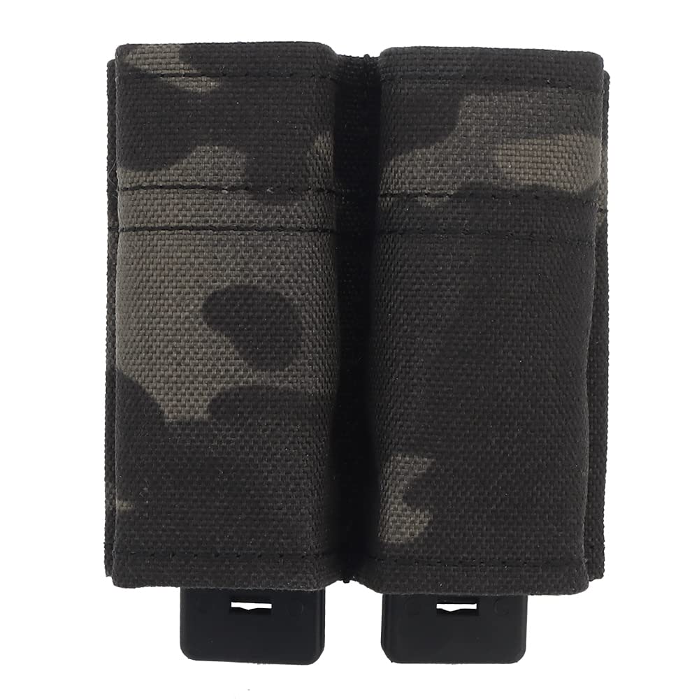 Tactical 9mm Magazine Pouch Hunting Single Double Mag Pouch Outdoor Molle Pouch Holder Airsoft Mag Carrier (Color : MG-F-04-BCP, Size : M)