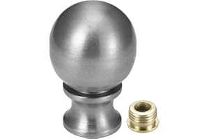 AWCLUB Lamp Finial, 1-1/2 Inch Brushed Nickel Metal Ball Knob Lamp Shade Finial Decoration Accessories