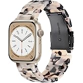CRIS-BAND Resin Bands Compatible with Apple Watch Series 11/10/9/8/7 Bands 46mm 45mm 44mm 42mm 41mm 40mm for Women, Strap for iWatch Ultra 3/2 49mm Series 6/5/4/3/2/1/SE3 Slim Bracelet Wristband