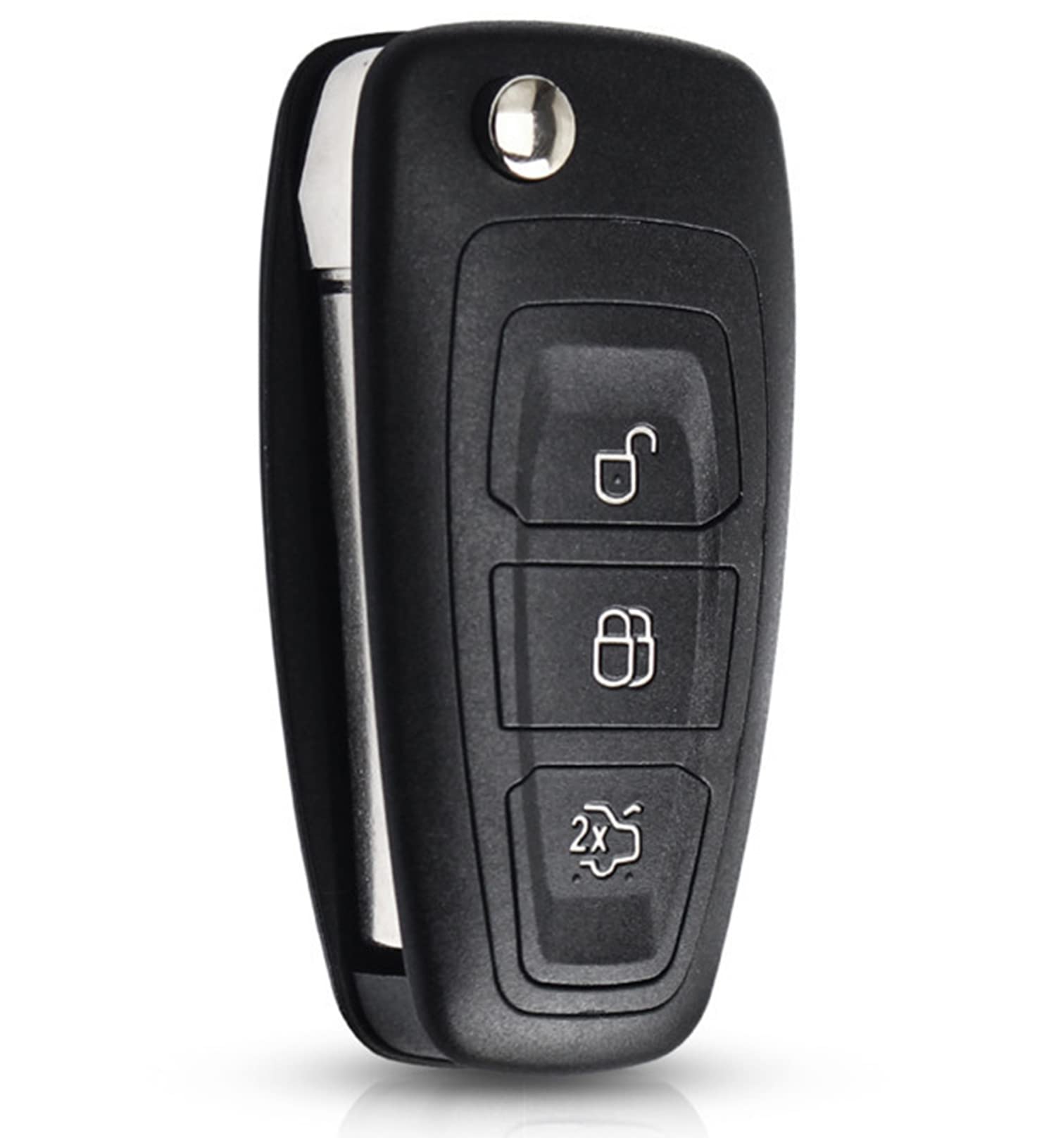 Kelay 3 button Ford Key Fob Cover Replacement for Ford Transit Focus Fiesta Mondeo Connect Custom Tourneo Galaxy Kuga MK8 Remote Car Key Shell Case