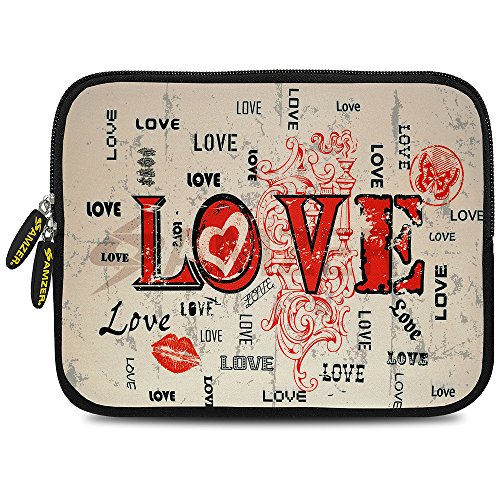 Amzer 7.9-10.5 Inches Designer Neoprene Sleeve Case for iPad/Tablet/e-Reader and Notebooks, Enchanted Love (AMZ5219105)