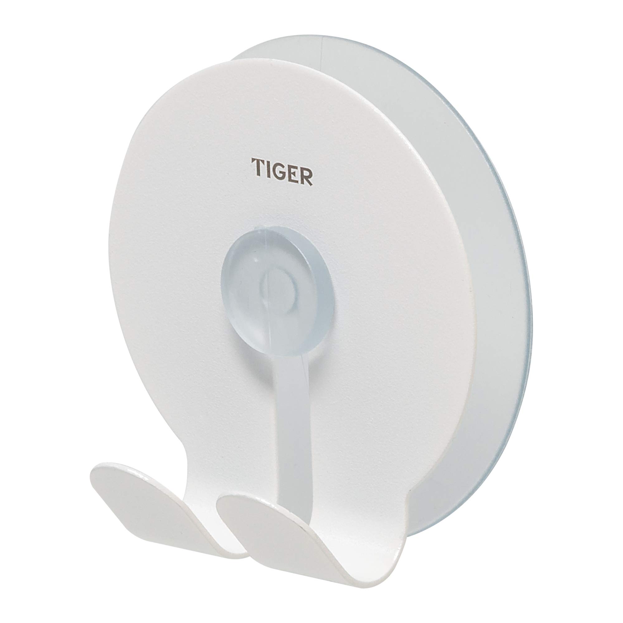 Tiger Twin, Towel hook with suction cup, White, 38x65x68mm