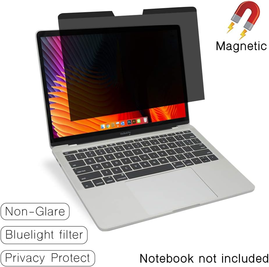 SenseAGE Magnetic Privacy Screen Filter for MacBook Pro 15.4", Easy On/Off Anti-Blue Light Privacy Screen Protector, Compatible for MacBook Pro 15.4 inch (2016-2019)