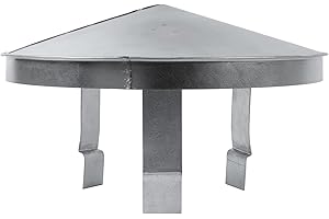 REPA MARKET 6" to 8" Inch Round Galvanized Steel Roof Cap - Weather-Proof Chimney Cover - Fireplace Duct Rain Guard - Exhaust Ventilation Top Cover - Simple Universal Protector Cowl for Round Ducting 6 7 8 Inch