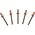 USA Fittings Copper Pop Rivets Brass Mandrel Blind Rivets Dome Head 4-2 (1/8" Diameter x 1/8" Grip) Qty 100