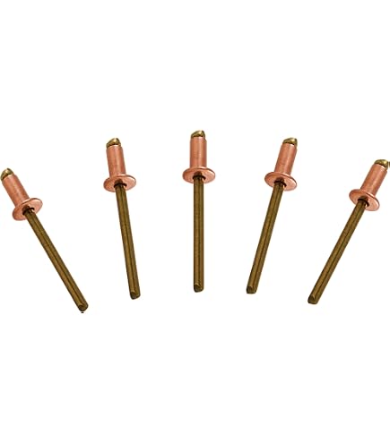 20 Rivets En Cuivre Tête Ronde 6x16mm - Pour Bricolage, Réparation Ou Métallerie