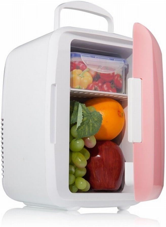 6L Mini car Small Refrigerator car Home Dual-use Cold Storage Heating Insulation car refrigerator,Pink