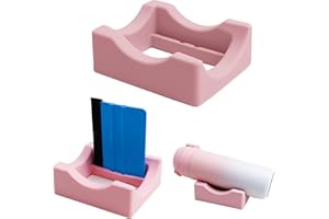 1 pcs Small Silicone Cup Cradle for Crafting,Tumbler Holder with Built-in Slot and Felt Edge Squeegee, Use to Apply Decals fo