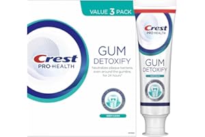 Crest Pro-Health Gum Detoxify Deep Clean Toothpaste, 4.8 oz Pack of 3 - Anticavity, Antibacterial Flouride Toothpaste, Clinic