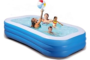 OLYMSOLD Inflatable Swimming Pool, Blow up Pools, Above Ground Swimming Pool for Family, 103 x 69 x 24 inch Full-Sized Inflatable Pool for Kids for Outdoors, Backyard